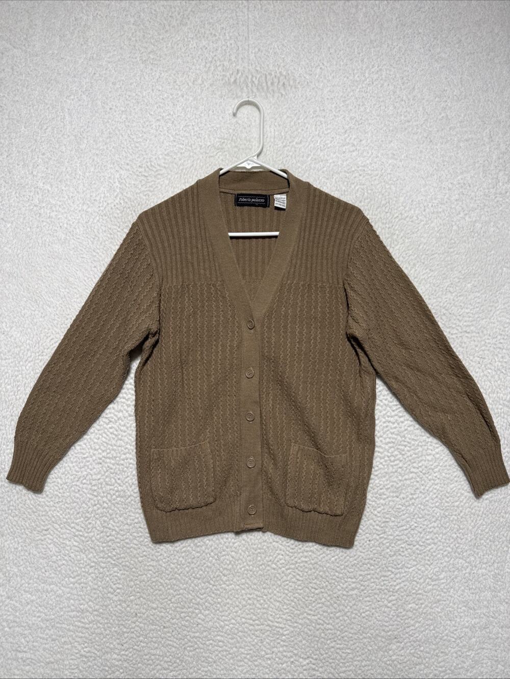 VTG 80’s Roberta Palazzo Brown Button Down Cardigan Sweater Women’s M